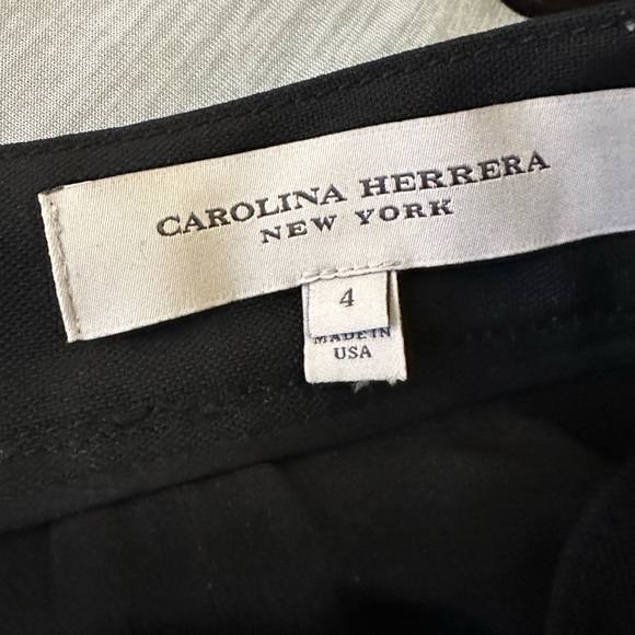 CAROLINA HERRERA PRE FALL 2018 BLACK FLARE MIDI SKIRT - SIZE 4 - Picture 11 of 15